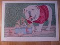 Picture: Georgia Bulldogs "Dawg Food" 1992 limited edition print is signed and numbered by the artist. This print features UGA V, famous for lunging at Auburn's Robert Baker, looking at his dog food bowl and seeing the mascots of the other SEC teams.