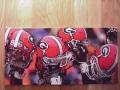 Picture: Georgia Bulldogs original 16 X 32 Raised Helmets Canvas Print. We have only one left!