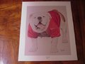 Picture: This is an original UGA IX Russ Georgia Bulldogs 10 X 12 art print with an image area of 8 X 10. We have just one! In excellent shape with no pin holes or tears.