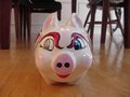 Picture: Georgia Bulldogs Ceramic Piggy Bank. This is 25 inches around vertically, 16 inches around horizontally and 5 inches tall. In excellent shape with no cracks. We only have one.