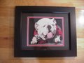 Picture: 2016 UGA X Georgia Bulldogs original 8 X 10 photo professionally double matted in team colors to 11 X 14 and framed in very nice black wood to 14.5 X 17.5.