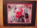 Picture: Georgia Bulldogs "number one raised helmet" original 8 X 10 photo professionally double matted to 11 X 14 to fit a standard frame.