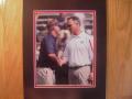 Picture: Mark Richt of the Georgia Bulldogs and Chris Hatcher of the Georgia Southern Eagles original 8 X 10 photo professionally double matted to 11 X 14 so that it fits a standard frame. Also available matted in Georgia Southern colors.