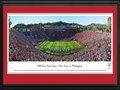 Picture: Ohio State Buckeyes 13.5 X 40 Rose Bowl Panoramic Poster professionally double matted in team colors and framed to 18 X 44 and ready to hang on your wall as is! An awesome gift to that huge Buckeye fan. 2019 Rose Bowl Game® - Ohio State® vs. Washington® The champions of the Big Ten® and the Pac-12 Conferences converged in Pasadena, California, on January 1, 2019, to compete in the Rose Bowl Game. The contenders in this historic bowl game were the Ohio State Buckeyes®, with a regular season record of 12-1, and the Washington Huskies®, with a 10-3 record at the end of their regular season. First played in 1902, the Rose Bowl Game has earned the honor of being the oldest and highest attended college football bowl game. At the 105th edition of the Granddaddy of Them All®, there were 91,853 fans in attendance. Not at Ohio Stadium but another great win for the Ohio State Buckeyes at the Rose Bowl.