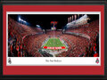 Picture: Ohio State Buckeyes 13.5 X 40 Panoramic Poster professionally double matted in team colors and framed to 18 X 44. The panoramic photo captures an OSU touchdown during the home opener on September 3. 2022 as the Ohio State Buckeyes defeated the Notre Dame Fighting Irish 21-10 to begin their 100th season of football in Ohio Stadium. Affectionately known as the "Shoe", Ohio Stadium is one of the most recognizable landmarks in all of sports. Since the opening game against Ohio Wesleyan on October 7, 1922, more than 36 million fans have streamed through the stadium's gates. With a seating capacity of 102,780, Ohio Stadium is one of the largest stadiums in the world, the fourth largest on-campus facility in the nation and is listed in the National Register of Historic Places.