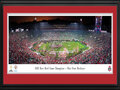 Picture: Ohio State Buckeyes 13.5 X 40 Panoramic Poster professionally double matted in team colors and framed to 18 X 44. This panoramic photo, taken on January 1, 2025, captures the celebration immediately following the conclusion of the 111th Rose Bowl Game in Pasadena, California as the #6 Ohio State Buckeyes defeated the unbeaten #1 Oregon Ducks, 41-21 to win "The Granddaddy of Them All". It was Ohio State's biggest margin of victory over a #1 team in school history and great revenge after losing to Oregon but just a single point earlier in the season. With this win, Ohio State moved on to compete against the #4 Texas Longhorns in the Cotton Bowl, a CFP semifinal game in the expanded 12-team CFP playoffs.