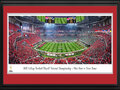 Picture: Ohio State Buckeyes 13.5 X 40 Panoramic Poster professionally double matted in team colors and framed to 18 X 44. This panoramic photo, taken on January 20, 2025, captures the 2025 CFP Championship Game at Mercedes-Benz Stadium in Atlanta, Georgia as Ohio State defeated Notre Dame 34-23. Fueled by a disappointing loss to Michigan at the end of the regular season, the Buckeyes put together an impressive run through the inaugural 12-team tournament, soundly defeating Tennessee, Oregon, Texas, and Notre Dame to earn their 2024 National Champions trophy. This was Ohio State’s first national championship title since 2014 and ninth overall.