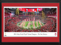 Picture: Ohio State Buckeyes 13.5 X 40 Panoramic Poster professionally double matted in team colors and framed to 18 X 44. This panoramic photo, taken on January 20, 2025, captures the on-field celebration immediately following the conclusion of the 2025 CFP Championship Game at Mercedes-Benz Stadium in Atlanta, Georgia as Ohio State defeated Notre Dame 34-23. Fueled by a disappointing loss to Michigan at the end of the regular season, the Buckeyes put together an impressive run through the inaugural 12-team tournament, soundly defeating Tennessee, Oregon, Texas, and Notre Dame to earn their 2024 National Champions trophy. This was Ohio State’s first national championship title since 2014 and ninth overall.